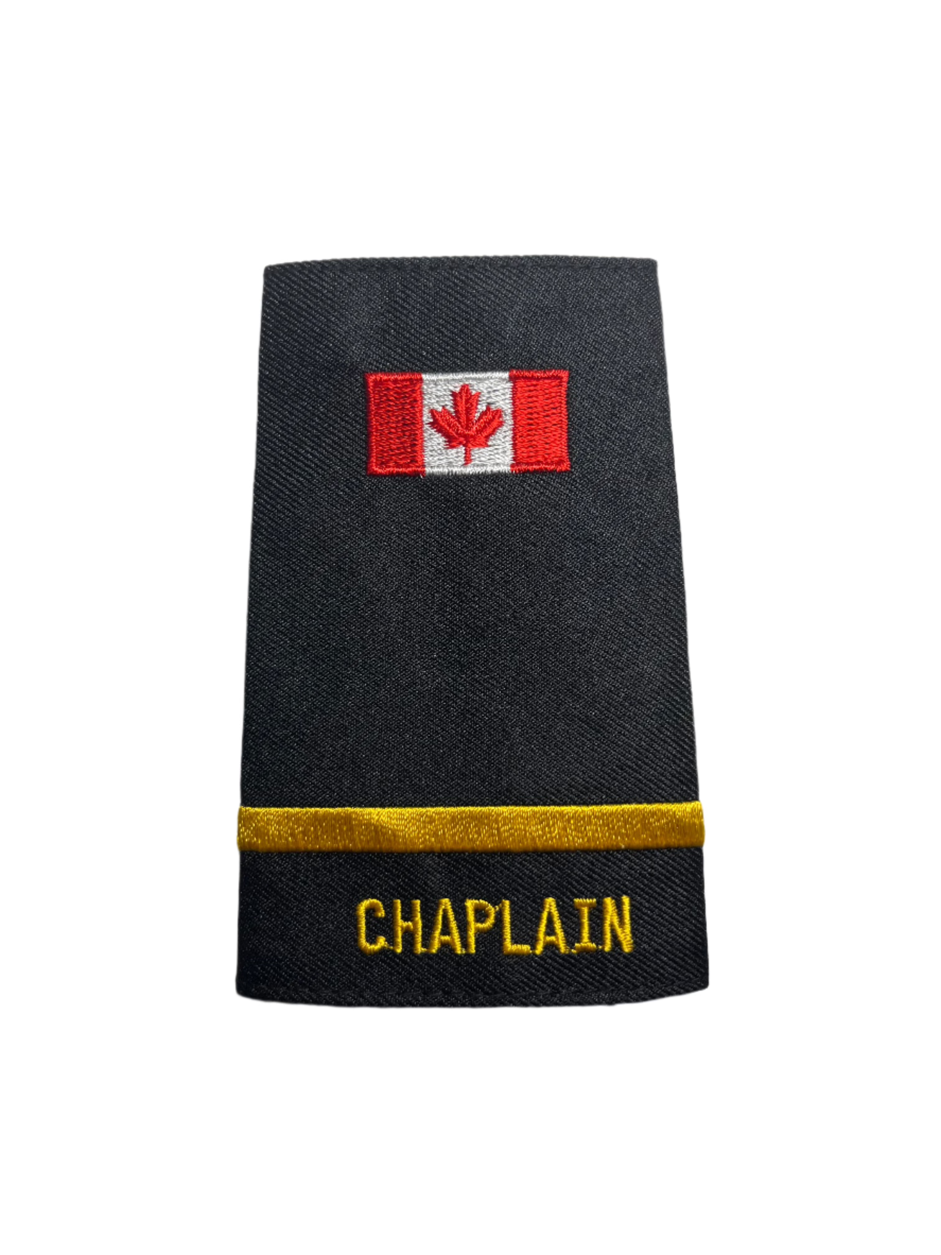 1 Bar Gold Chaplain Canada Flag Slip-Ons