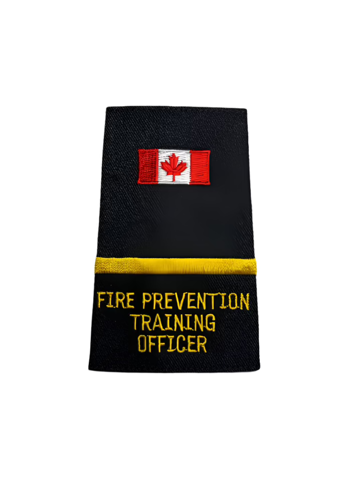 Canada Flag 1 Bar F.P.O. TRAINING Gold Slip-Ons