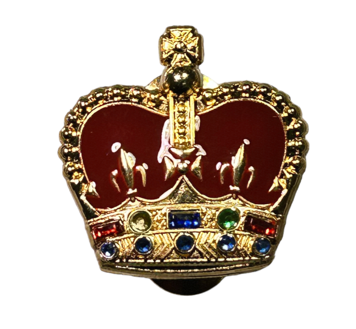 Crown with Red Gold Pin