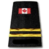 Canada Flag 2 Bar Gold Slip-Ons