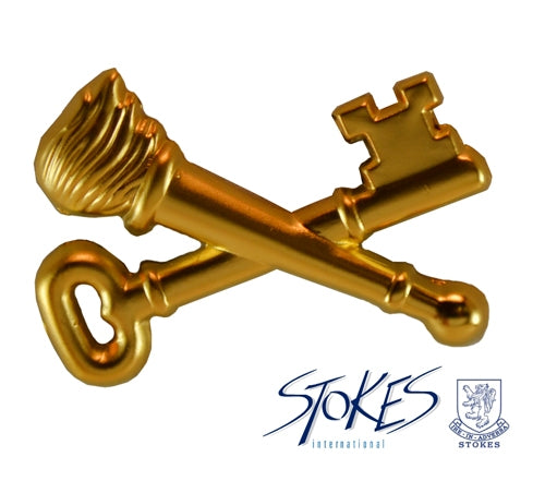 Crossed Key and Torch Gold Pin