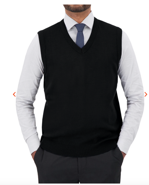 Black vest sweater best sale